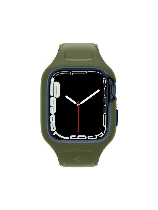 Spigen Liquid Air Pro Silikonhülle Moss Green für Apple Watch 45mm