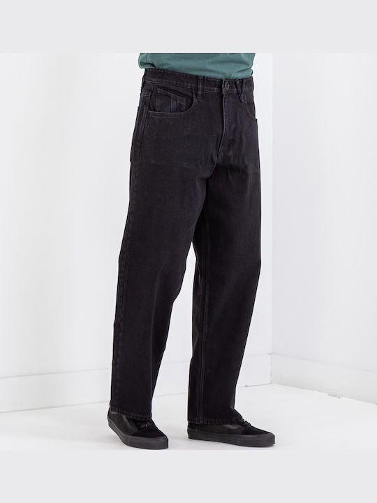 Billow Men's Jeans Pants With Loose Baggy Fit Black