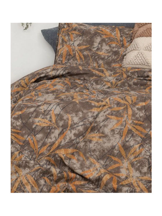 Palamaiki Sheet Sets Queen Flannel with Elastic 170x200+35cm. Flannel Beauty FB0217 Brown 4pcs