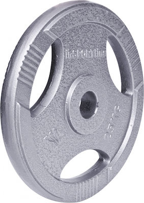 inSPORTline Scheibenset Olympischen Typs Metall 1 x 25kg Φ50mm mit Griffen