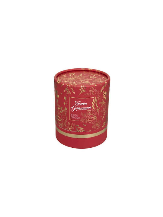 Atmosphera Scented Candle Tonka Jar Red 8x10cm 1pcs