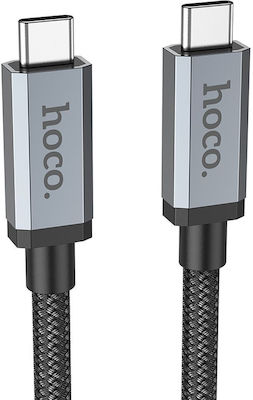 Hoco US06 Braided USB 3.2 Cable USB-C male - USB-C male Μαύρο 2m