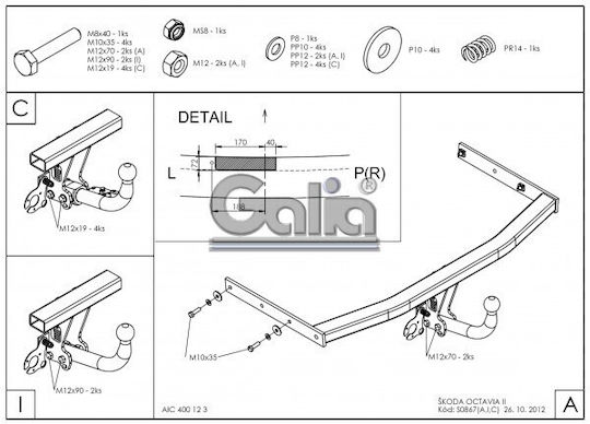 Galia Abschlepphaken Auto Skoda Octavia