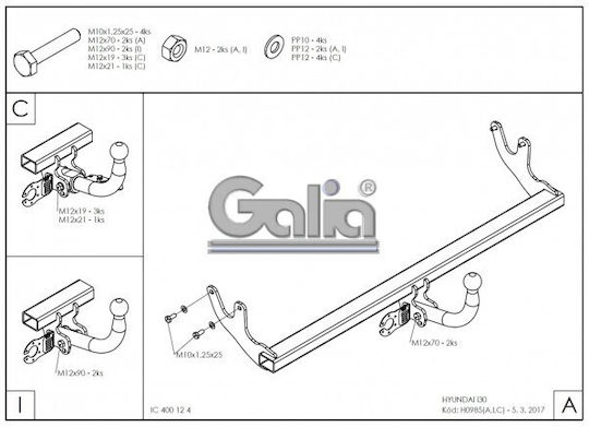 Galia Abschlepphaken Auto Hyundai i30