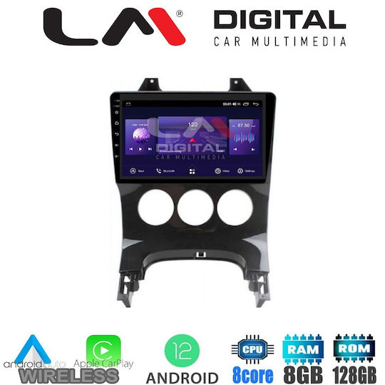 LM Digital Ηχοσύστημα Αυτοκινήτου για Peugeot 3008 / 206 / 5008 2009-2016 με A/C (Bluetooth/USB/WiFi/GPS/Apple-Carplay/Android-Auto) με Οθόνη Αφής 9"