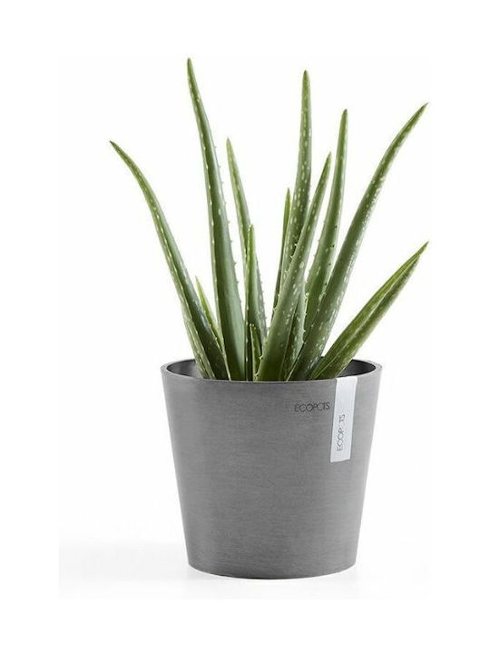 Ecopots Amsterdam Mini Γλάστρα Πλαστική Ανθρακί 17x17x15εκ.