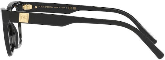 Dolce & Gabbana Women's Acetate Butterfly Black Prescription Eyeglass Frames DG3359 501