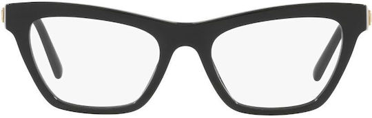 Dolce & Gabbana Women's Acetate Butterfly Black Prescription Eyeglass Frames DG3359 501