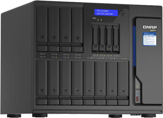 QNap TVS-h1688X-W1250-32G NAS Кула с 16 слота за HDD/M.2/SSD и 4 Ethernet порта