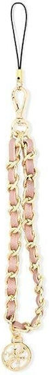Guess Chain Metal 4G Charm Phone Wrist Strap for Mobile Pink