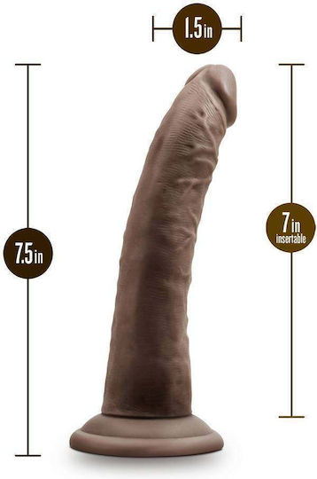 Dr. Skin Plus Posable Glass Dildo With Suction Cup Chocolate 18cm