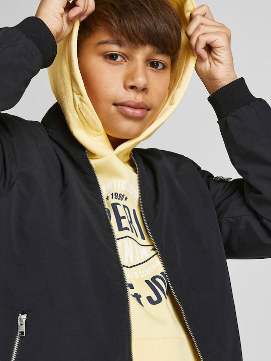 Jack & Jones Kids Sweatshirt with Hood and Pocket Yellow