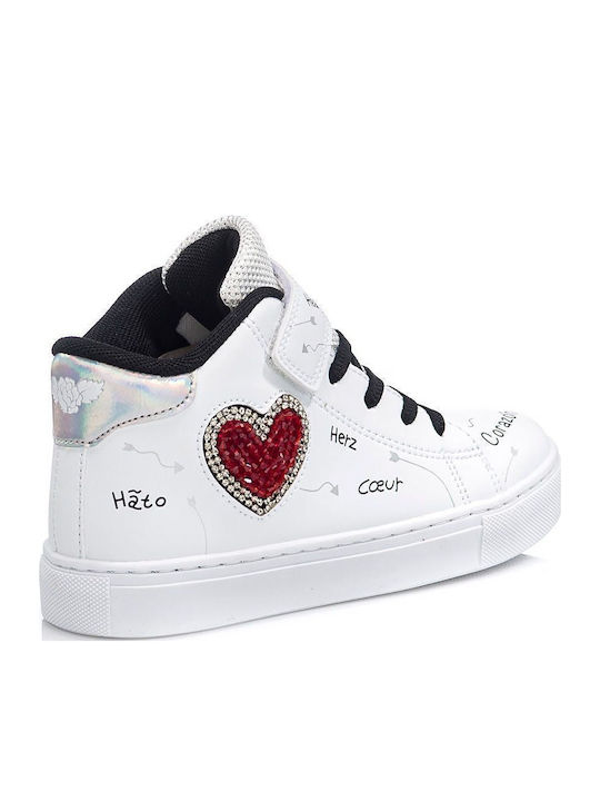 Kids Sneakers High with Scratch White