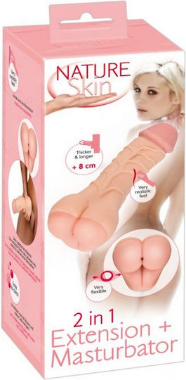 Nature Skin Masturbator Butt 2 In 1 Extension & Masturbator