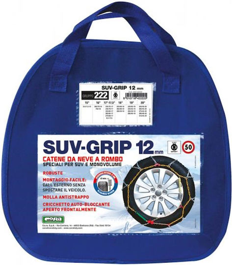 Cora SUV-Grip 222 Lanțuri Antiderapante Grosime 12mm Pentru Mașină 4x4 2buc