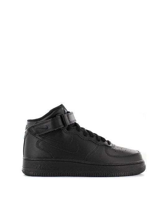 Nike Παιδικά Sneakers High Air Force 1 Mid LE Μαύρα