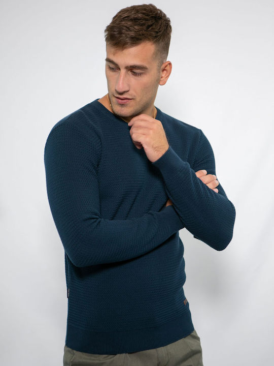 Side Effect Men's Long Sleeve Sweater Navy Blue