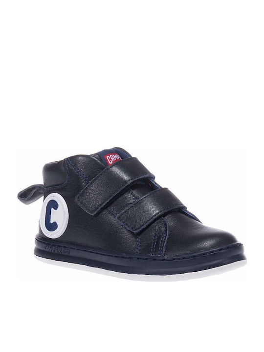 Runner Four Δερμάτινα Παιδικά Μποτάκια με Σκρατς Navy Μπλε