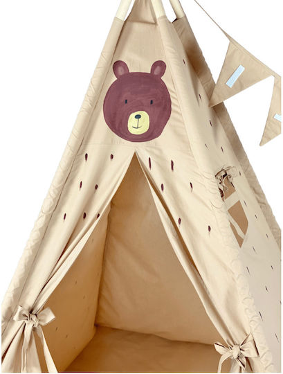 Velvet White Παιδική Σκηνή Ινδιάνικη Bear Μπεζ