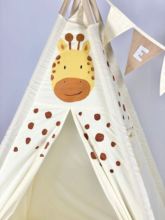 Velvet White Παιδική Σκηνή Ινδιάνικη Giraffe Μπεζ
