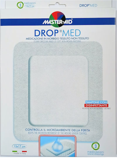 Master Aid Drop Med Plasters 17x15cm 3pcs