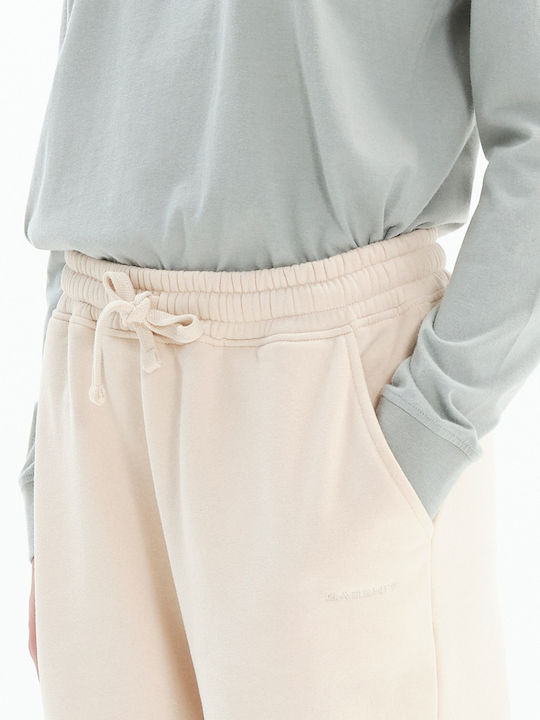 Pantaloni Trening Dama Cu Elastic Fleece Ecru