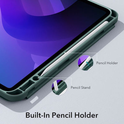 ESR Rebound Pencil Flip Cover Piele artificială Pădure verde (iPad 2022 10.9'' - iPad 2022 10,9")
