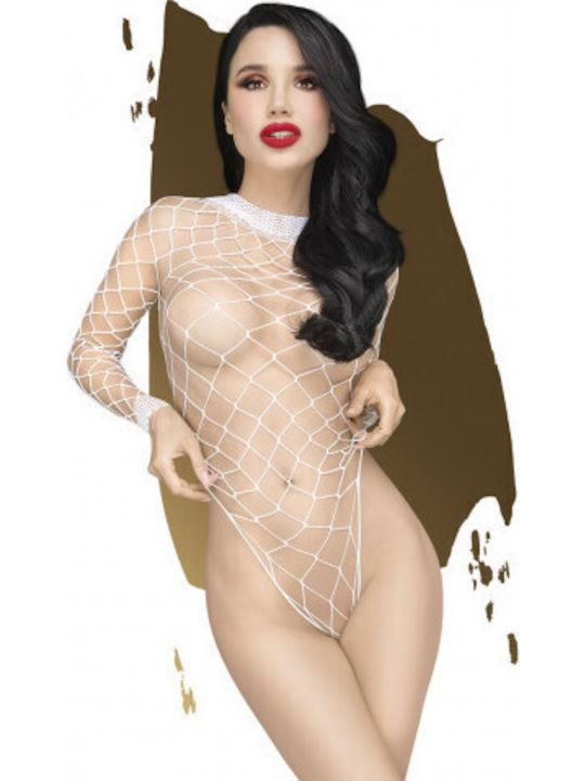 Penthouse Scandalous Mesh Teddy White
