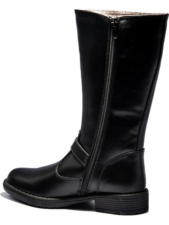 Kids Boots with Zipper Black
