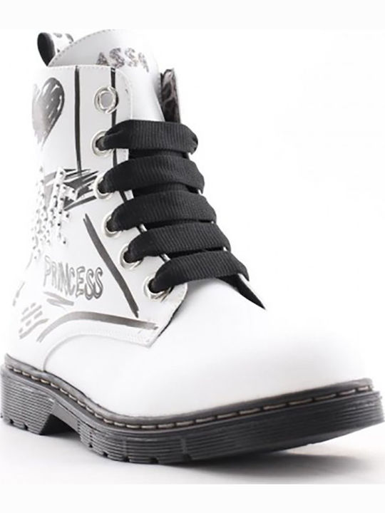 Kids Boots with Zipper White