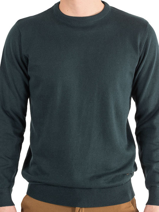 Double Men's Long Sleeve Sweater Forest Green