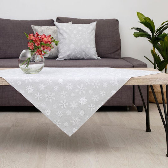 Dimeco 8590 Christmas Tablecloth Fabric Gray L135xW135cm.