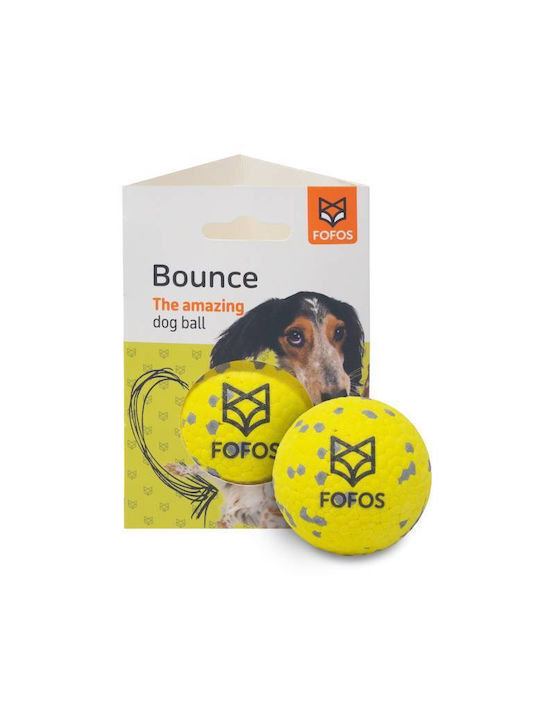 Fofos Super Bounce Dog Toy Ball Large Yellow