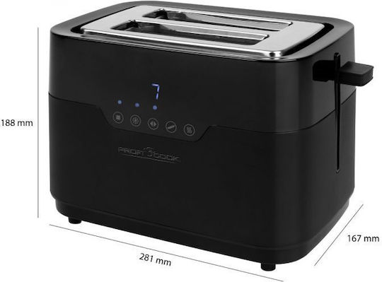 Profi Cook PC-TA 1244 Тостер Двуместна 920W Черен