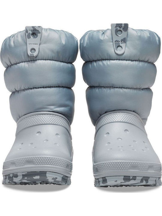 Classic Neo Puff Kids Snow Boots Gray