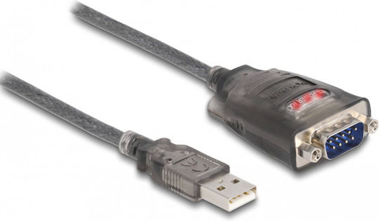 DeLock 61400 Kabel RS232 9-poliger Stecker zu USB-A 1m 1Stück