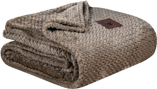 Greenwich Polo Club 2499 Κουβέρτα Fleece Υπέρδιπλη 220x240εκ. Καφέ
