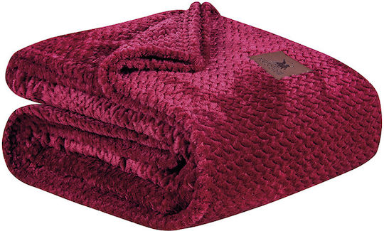 Greenwich Polo Club 2497 Κουβέρτα Fleece Υπέρδιπλη 220x240εκ. Κόκκινη