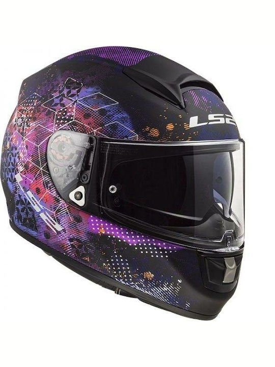 LS2 Vector FF397 HPFC Evo Full Face Helmet with Pinlock and Sun Visor ECE 22.05 1390gr Matt Black/Pink 26296