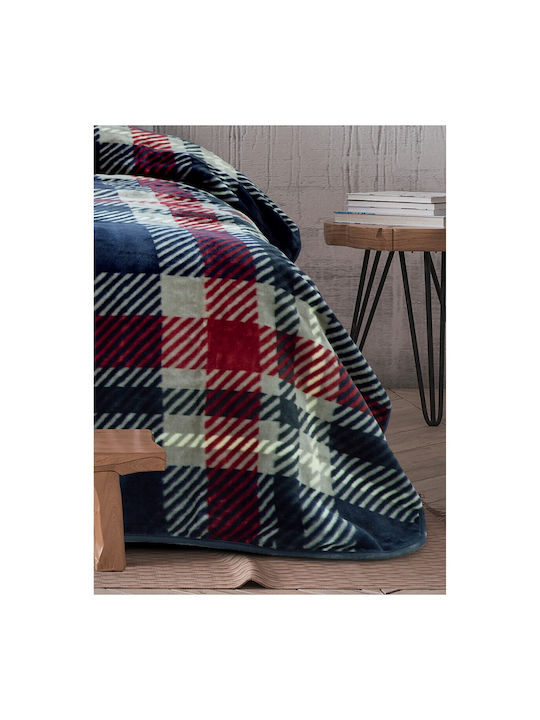 Kocoon Colin Samtige Decke Moni 160x220cm Blau