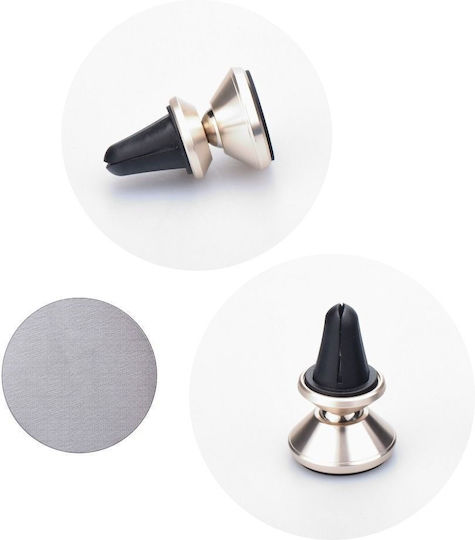 Βάση Κινητού Αυτοκινήτου Magnetic Air Vent Car Holder Gold με Μαγνήτη