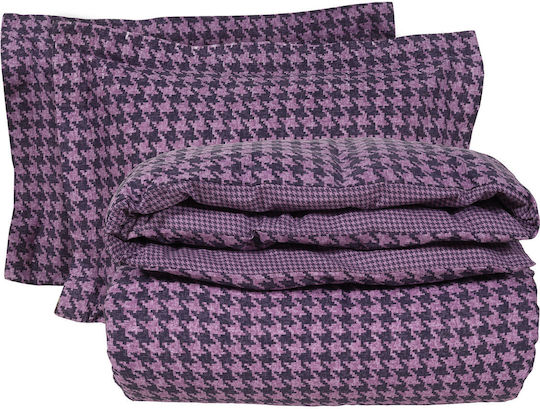 Das Home Πάπλωμα Υπέρδιπλο 220x240εκ. 9582 Μωβ / Μαύρο