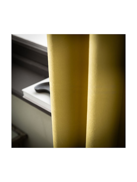 Gofis Home Vorhang mit Grommets Winter 37 Champagner Grün 140x280cm