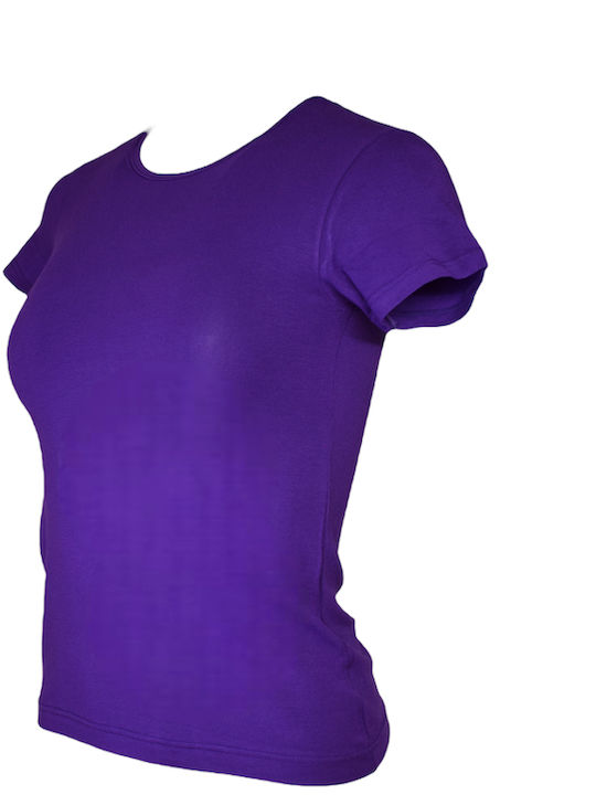 Apple Boxer Mâneca scurta Violet Tricou pentru femei