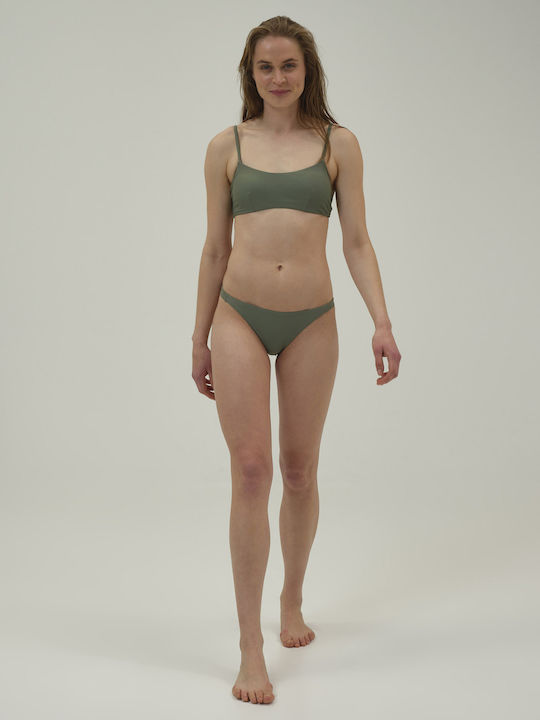 Bikini Set Sports Bra With Removable Padding Khaki