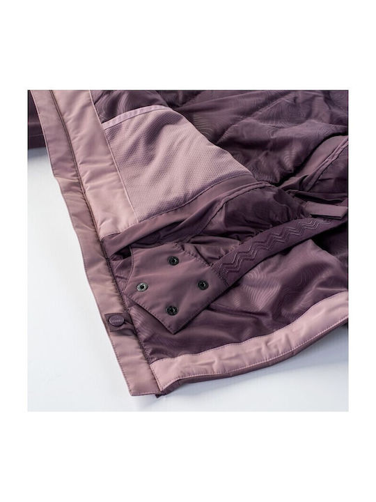 Limmen Κοντό Γυναικείο Μπουφάν για Χειμώνα Violet/Pink