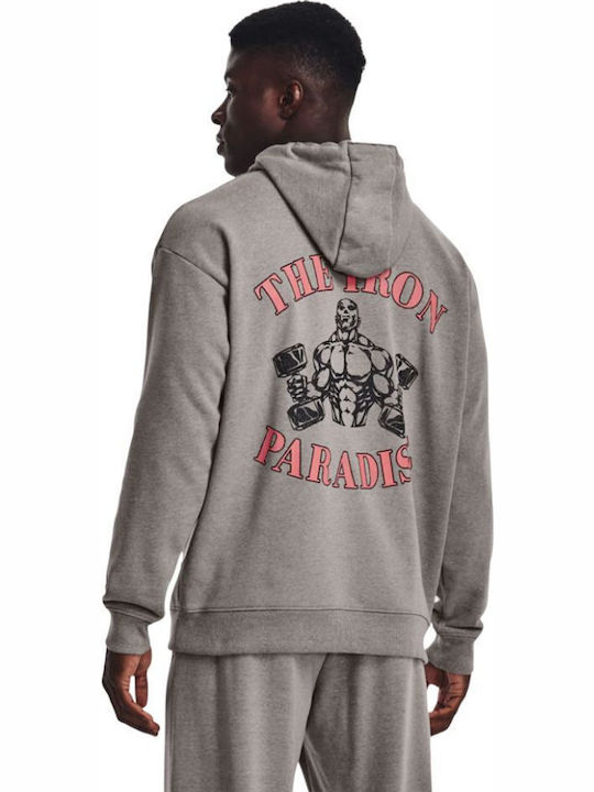 Project Rock Terry Sweatshirt mit Kapuze Gray
