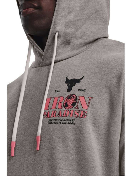 Project Rock Terry Sweatshirt mit Kapuze Gray