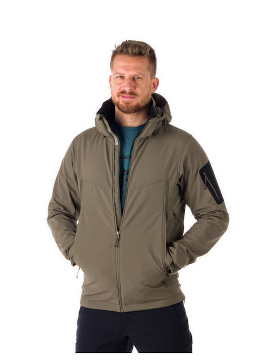 Χειμωνιάτικο Μπουφάν Softshell Αδιάβροχο και Αντιανεμικό Χακί