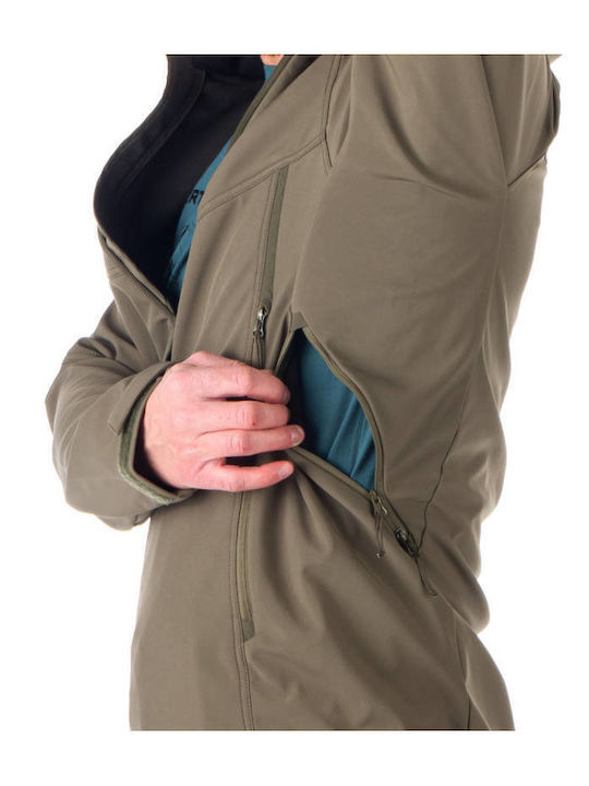 Χειμωνιάτικο Μπουφάν Softshell Αδιάβροχο και Αντιανεμικό Χακί